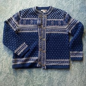 Wool cardigan sweater